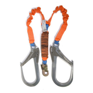 Cola De Amarre Doble Cinta Elastizada 1,5m Con Amortiguador Mosquetón 110mm DP